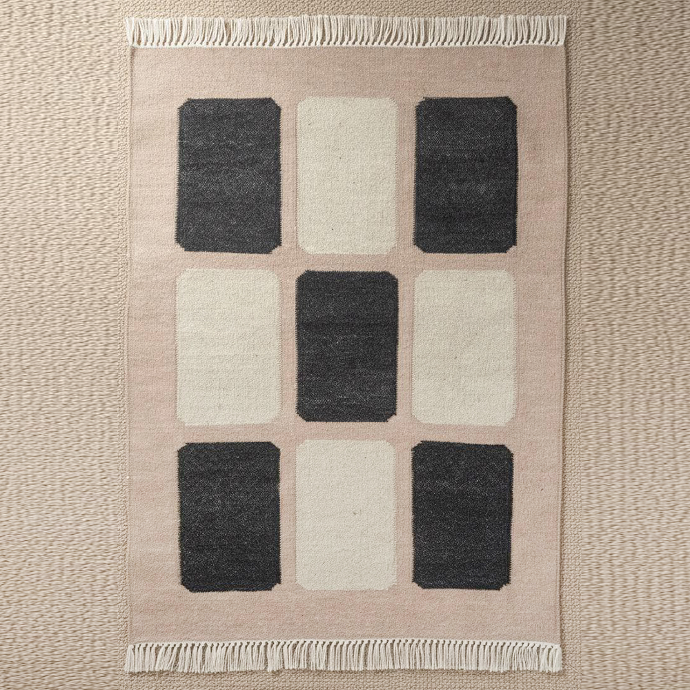 Handmade Wool Multicolor Vintage Dhurrie For Living